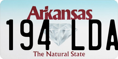 AR license plate 194LDA