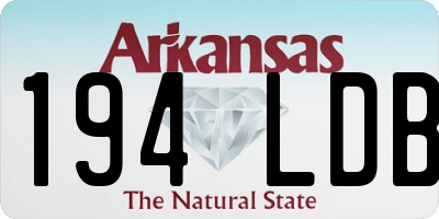AR license plate 194LDB