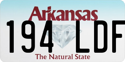 AR license plate 194LDF