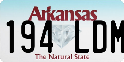 AR license plate 194LDM