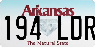 AR license plate 194LDR