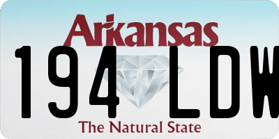 AR license plate 194LDW