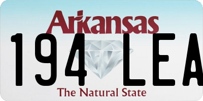 AR license plate 194LEA