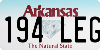 AR license plate 194LEG