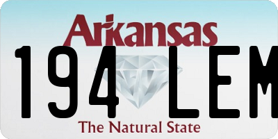 AR license plate 194LEM