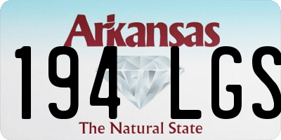 AR license plate 194LGS