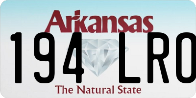 AR license plate 194LRO