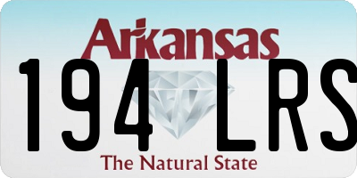 AR license plate 194LRS