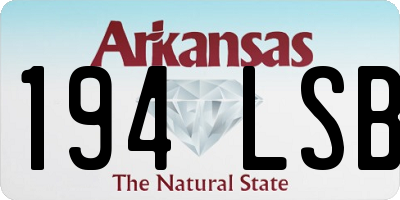 AR license plate 194LSB