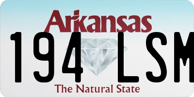 AR license plate 194LSM