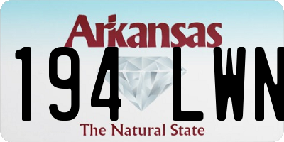 AR license plate 194LWN