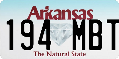 AR license plate 194MBT