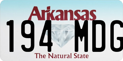 AR license plate 194MDG