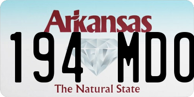 AR license plate 194MDO