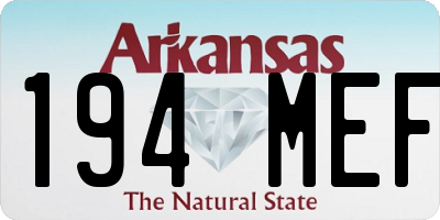 AR license plate 194MEF