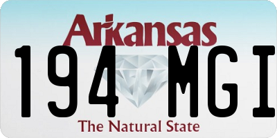 AR license plate 194MGI