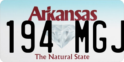 AR license plate 194MGJ