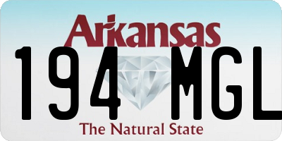 AR license plate 194MGL