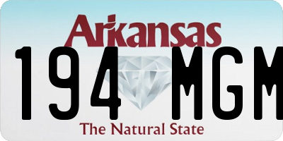 AR license plate 194MGM