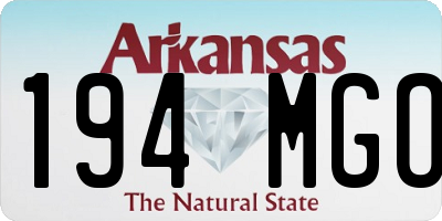 AR license plate 194MGO