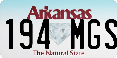 AR license plate 194MGS
