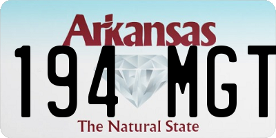 AR license plate 194MGT
