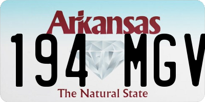 AR license plate 194MGV