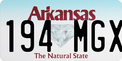 AR license plate 194MGX