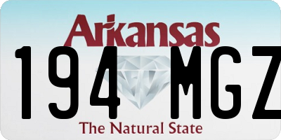AR license plate 194MGZ