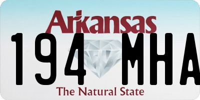 AR license plate 194MHA