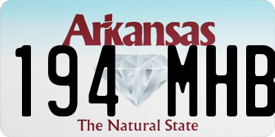 AR license plate 194MHB
