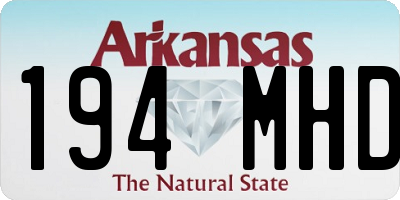 AR license plate 194MHD