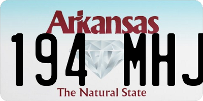 AR license plate 194MHJ