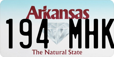 AR license plate 194MHK