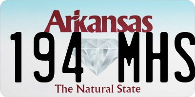 AR license plate 194MHS