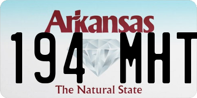 AR license plate 194MHT