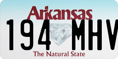 AR license plate 194MHV