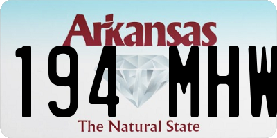 AR license plate 194MHW