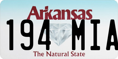 AR license plate 194MIA