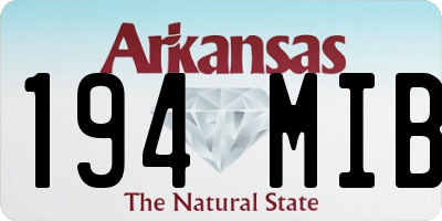 AR license plate 194MIB