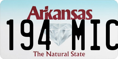 AR license plate 194MIC