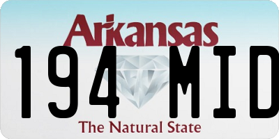 AR license plate 194MID