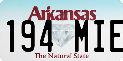 AR license plate 194MIE