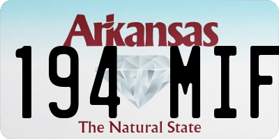 AR license plate 194MIF