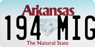 AR license plate 194MIG