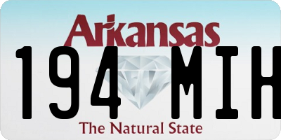 AR license plate 194MIH
