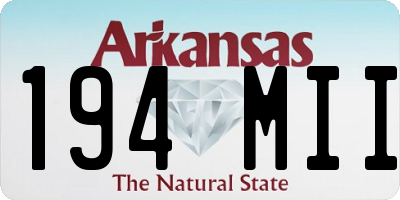 AR license plate 194MII
