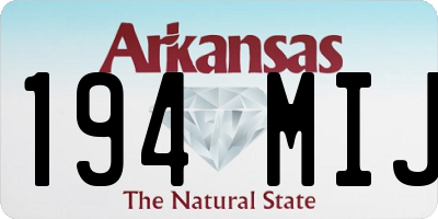 AR license plate 194MIJ