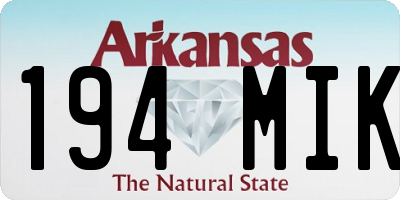 AR license plate 194MIK