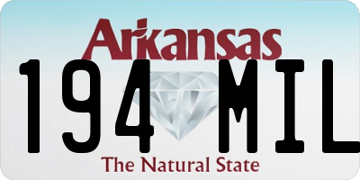 AR license plate 194MIL